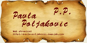 Pavla Poljaković vizit kartica